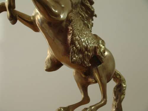 Large vintage solid brass Horse statue - 43cm high