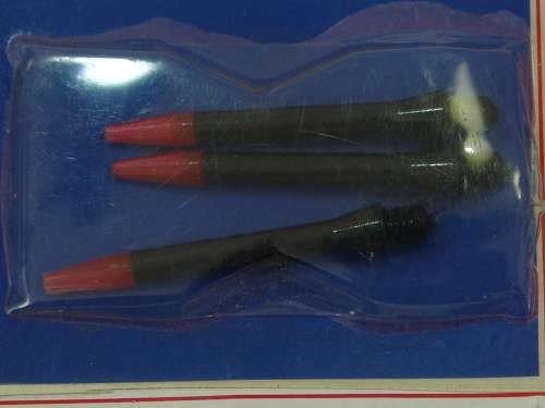 Spin Sport Dart Shafts, 1/4 BSF, pack of 3 - Black and red - original packing, vintage