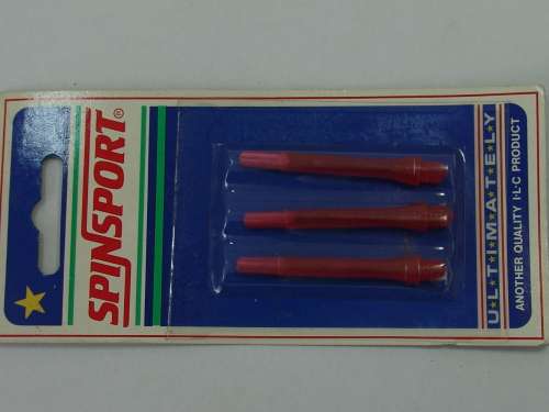 SpinSport Dart Shafts, pack of 3, 1/4 BSF - Red - in original packing, vintage