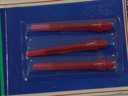 SpinSport Dart Shafts, pack of 3, 1/4 BSF - Red - in original packing, vintage