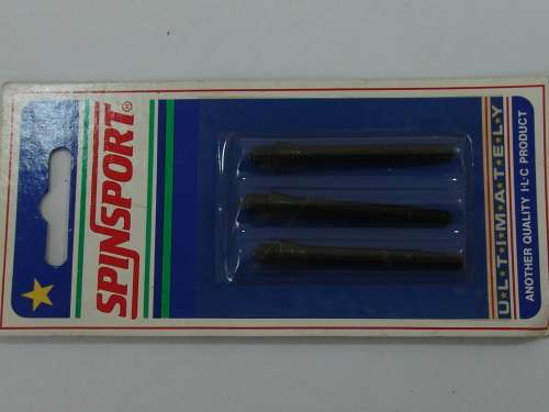 SpinSport Dart Shafts, pack of 3, 1/4 BSF - Black - in original packing, vintage