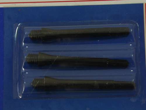 SpinSport Dart Shafts, pack of 3, 1/4 BSF - Black - in original packing, vintage