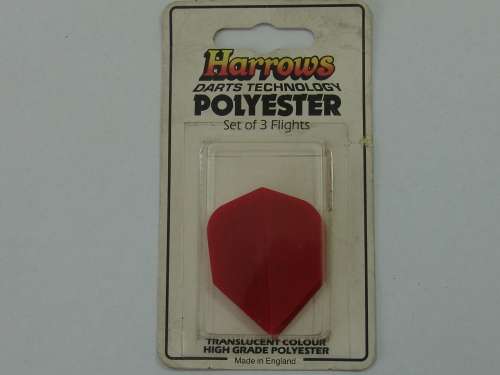 Harrows Polyester Dart Flights, set of 3, Red - original packing, vintage