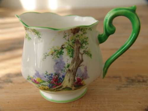 Royal Albert "Greenwood Tree" creamer,1920's,  8cm deep