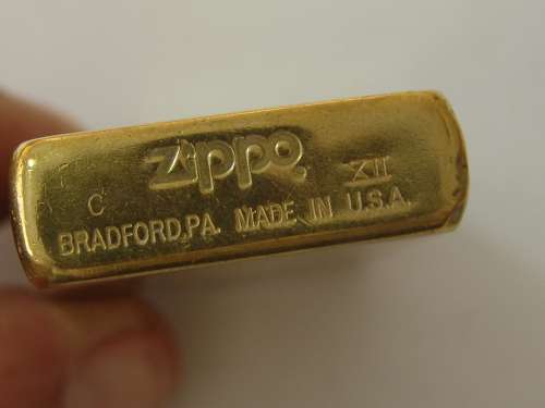 Vintage Zippo Bradford PA Lighter, USA - gold