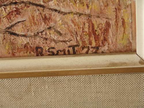 Original oil on board by R. Smit 1972, 25cm x 35cm