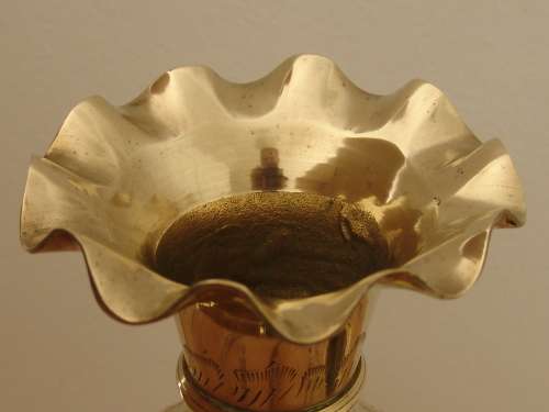 Set of 4 vintage solid brass Vases, very large to small, 36cm, 20cm, 12cm, 12cm