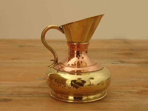 Vintage copper and brass Pitcher - 10cm high