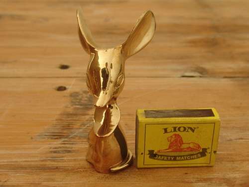 Vintage solid brass Mouse figurine - 10cm high