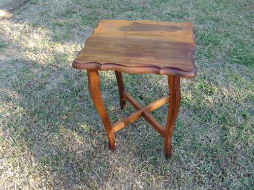 Vintage solid wood side table - 45cm x 37cm x 62cm