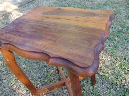 Vintage solid wood side table - 45cm x 37cm x 62cm