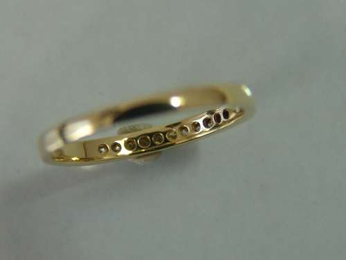18ct Yellow gold Half Eternity Ring with 11 diamonds, 0,13ct, colour I, VS/SI - NWJ Valuation cert.