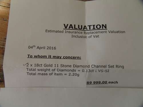 18ct Yellow gold Half Eternity Ring with 11 diamonds, 0,13ct, colour I, VS/SI - NWJ Valuation cert.