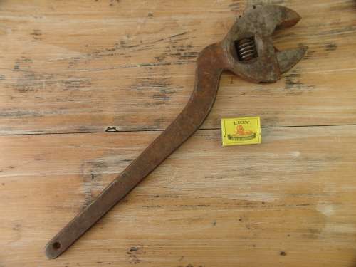 Large vintage angled Shifting spanner - 35cm