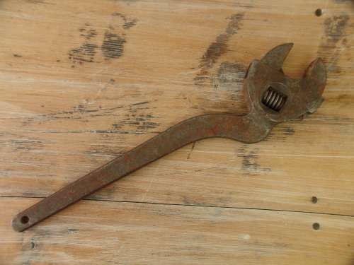 Large vintage angled Shifting spanner - 35cm