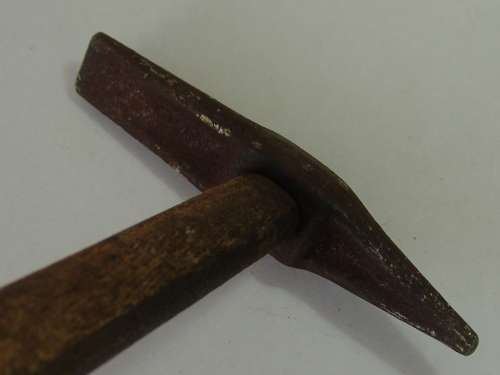 Vintage steel and wood chipping Hammer - 23cm