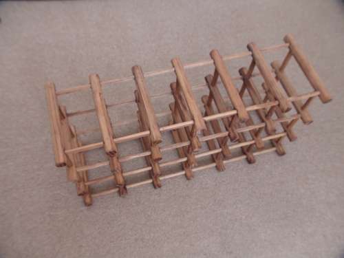 Vintage Wine rack, wood construction, 18 bottles