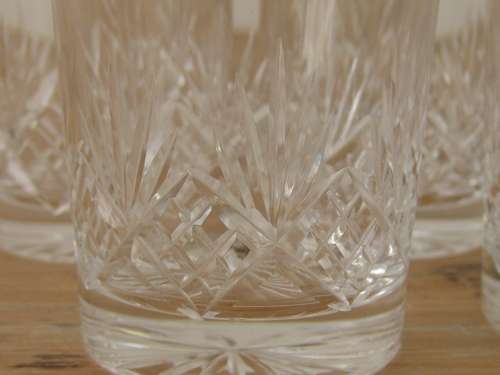 Crystal Whiskey Glasses, set of 4 - vintage + 1 free