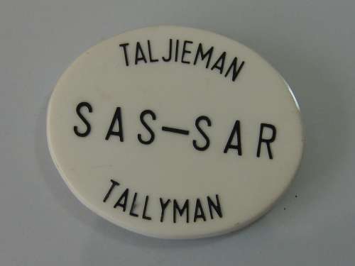 Old SAR, Railways original oval Tallyman Badge, 45mm x 35mm