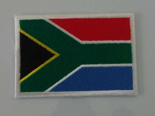 Embroidered South African Flag badge / patch - 8cm x 5,5cm
