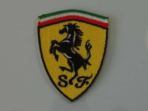 Embroidered Ferrari emblim patch badge - 6,5cm x 5cm