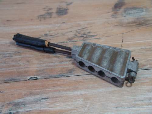Vintage Ajax lead melting mould for fishing sinkers, size 1cm to 4cm