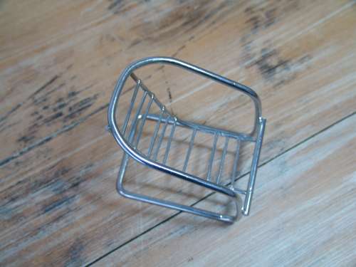 Set of 4 Miniature chromed Chairs - 9cm x 6cm x 9cm