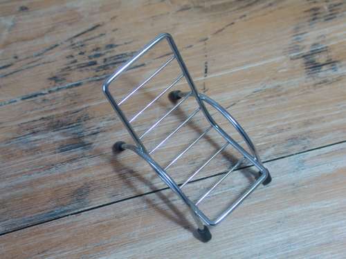 Set of 4 Miniature chromed Chairs - 9cm x 6cm x 9cm
