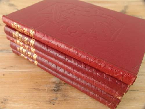 The War in Pictures WWII, 1946 print, set of 5 Volumes, by Odhams Press LTD.