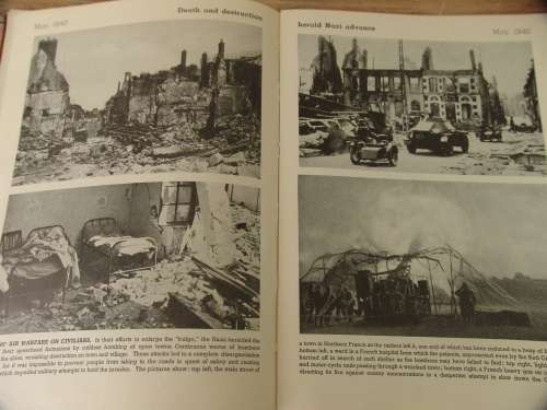 The War in Pictures WWII, 1946 print, set of 5 Volumes, by Odhams Press LTD.