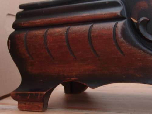 Large vintage wooden Mantel Clock, not working - 72cm x 14cm x 27cm