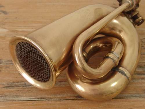Very old original Rama brass car Horn - large 51cm