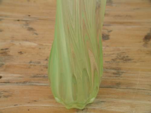 Large vintage green Murano art glass Vase, 1940's - 38cm tall