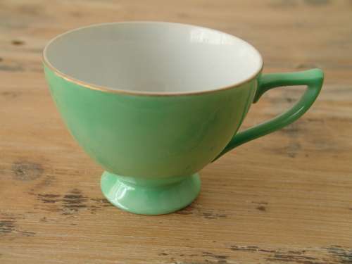 Vintage Paramount porcelain Trio, green