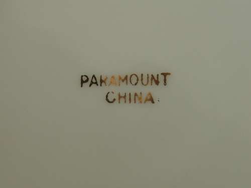 Vintage Paramount porcelain Trio, green