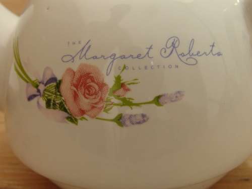 Stackable porcelain Teapot, Cup and Saucer from the Margaret Roberts collection