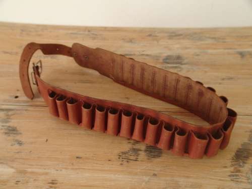 Genuine leather ammo Belt - 100cm long