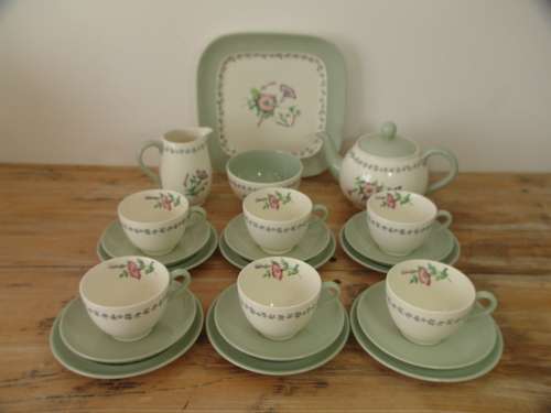Vintage Copeland Spode china complete Tea set, S3156, 22 piece, serves 6 - 1950's