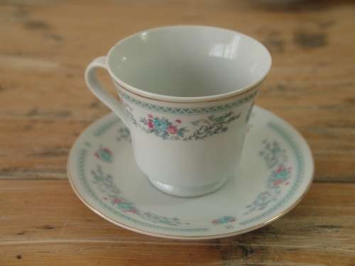 Set of 6 vintage Oriental porcelain Duo's, stamped, serves 6