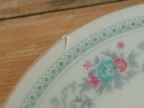 Set of 6 vintage Oriental porcelain Duo's, stamped, serves 6