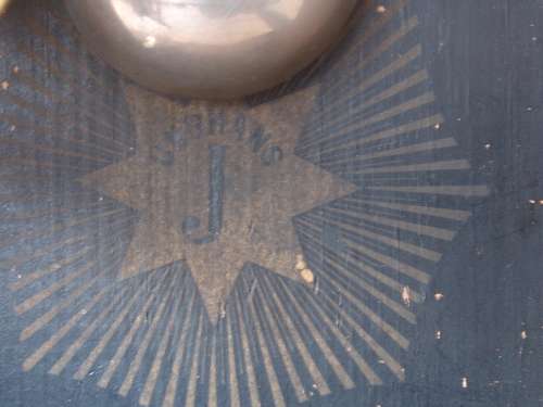 Antique 1890 Junghans Walnut cased Clock with Key. German made, Working order