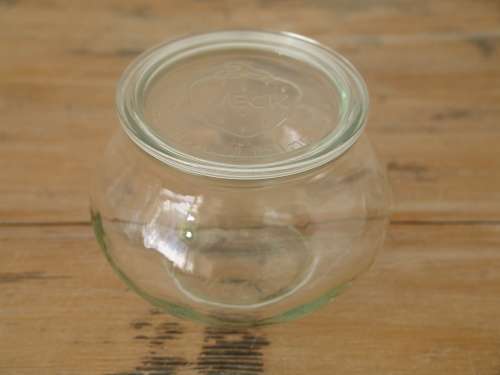 Vintage Weck Rundrand glass Jar with lid, diameter 14cm x 10cm deep