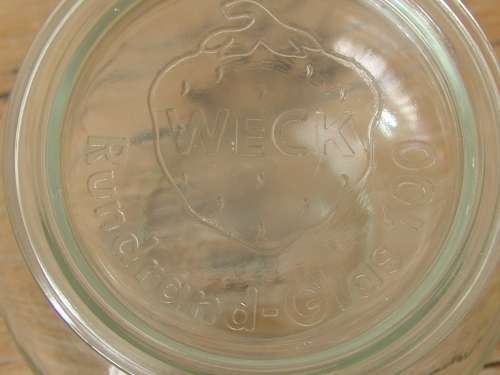 Vintage Weck Rundrand glass Jar with lid, diameter 14cm x 10cm deep