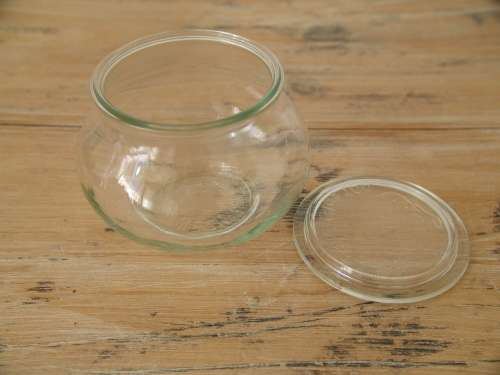Vintage Weck Rundrand glass Jar with lid, diameter 14cm x 10cm deep