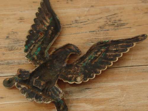 Vintage solid brass plaque, Eagle, 24cm x 24cm, excellent condition