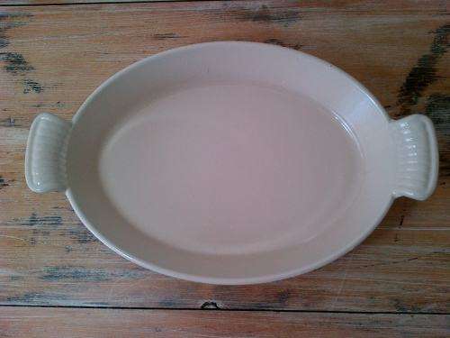 Cousances Le Creuset enamel ware, Cast Iron Casserole, France, 27cm x 21cm, Red, unused