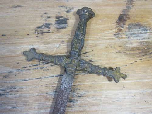 Masonic free Mason ceremonial Sword, cast iron and metal, 98cm long, others available