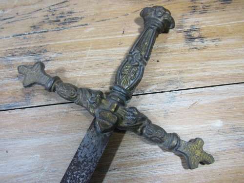 Masonic free Mason ceremonial Sword, cast iron and metal, 98cm long, others available