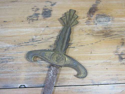 Masonic free Mason ceremonial Sword, cast iron and metal, 98cm long, others available