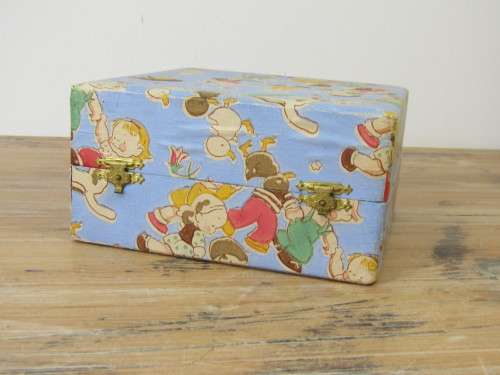 Vintage rare Peggy Gibbons Boxed Childrens meal set, porcelain and silver plated, mint